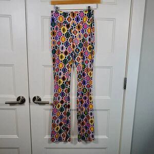 Lesley Evers Women's Size Tiny (XXS) Retro 60's Groovy Flare Leggings‎